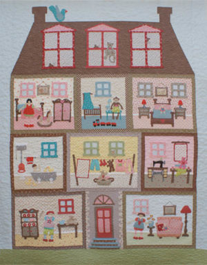 DOLLHOUSE MINIATURE **ADVENT CHRISTMAS SAMPLER QUILT COT COVER **CUTE GIFT**