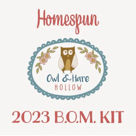 Owl & Hare Hollow Quilt Kit For Homespun Block Of The Month 2023 ...