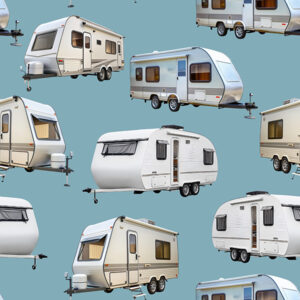 Retro Ride 'Caravans Teal' (4057-N)