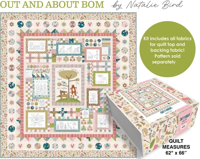 PRE-ORDER Out & About Boxed Quilt Kit by Natalie Bird of The Birdhouse