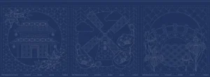 Little Scenes Stitchery Panel (Navy)