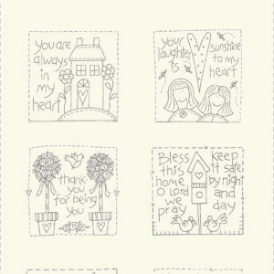 Sweet Sentiments Stitchery Panel