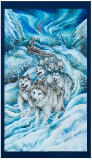 Northern Heritage 'Wolves Sled' Panel