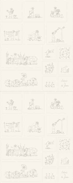 Sidonie a la Ferme  'Pre-Printed Stitchery' Panel (Double)